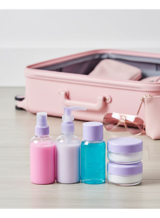 5 Parça Şeffaf Seyahat Kozmetik Seti 30 ml