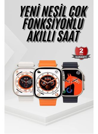 2025 Model Akıllı Saat Kordon Hediyeli Çağrı Cevaplama Uzun Pil Süreli Android İOS Uyumlu