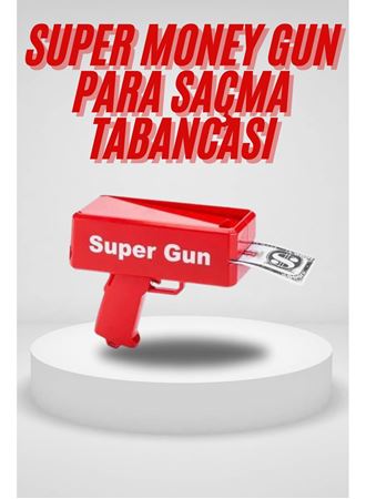 Para Saçma Tabancası Kırmızı Para Fırlatma Oyuncağı Parti Eğlencesi