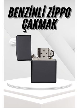 Hediyelik Zarif  Siyah Benzinli Çakmak