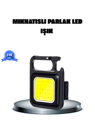 LED Mini Anahtarlık Fener – 1000 Lümen Güçlü Işık ve USB Type-C Şarjlı