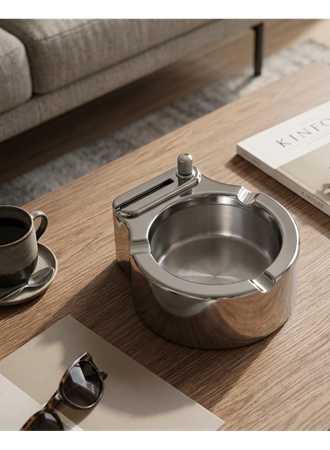 Metal Küllük Çakmaklı Masa Üstü Şık Tasarım