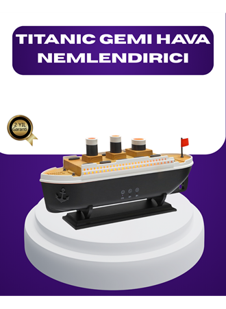 Titanik Gemi Tasarımlı LED Işıklı Hava Nemlendirici Buhar Efektli Oda Difüzörü