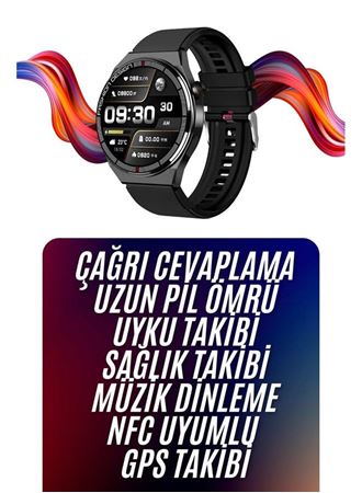 Amoled Ekran Akıllı Saat Üç Kordonlu İOS Android Uyumlu