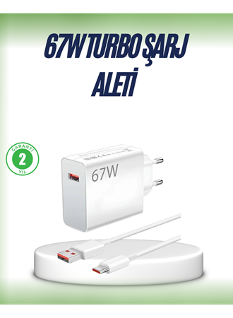 67 Watt Çift Turbo Şarj Adaptörü  Reno 4 5 6 Uyumlu