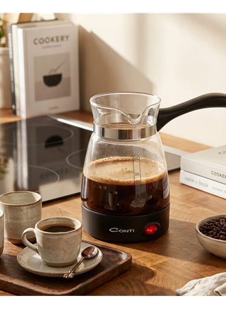 Cam Kahve Makinesi 650W 0.5 Litre 5 Fincan Kapasiteli Elektrikli Türk Kahvesi Makinesi