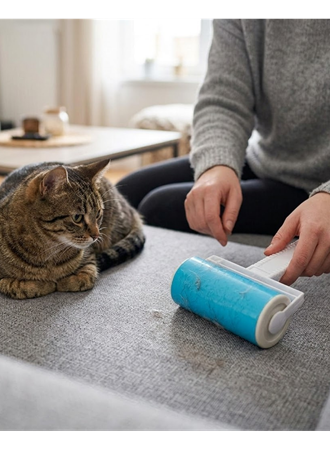 Yıkanabilir Pet Tüy Toplama Aparatı Kıyafet Koltuk Araba İçi Temizlik Rulosu