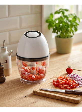 Mini Elektrikli Doğrayıcı 450 ML Şarjlı Sebze Doğrama Makinesi