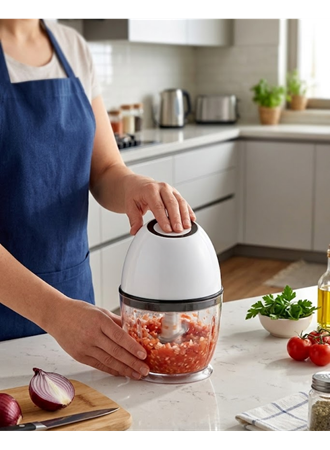 Şarjlı Mutfak Doğrayıcı 450 ML Sebze ve Sarımsak Doğrayıcı