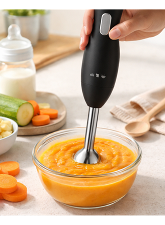 Ergonomik Tasarımlı El Blenderı Paslanmaz Çelik Metal Blender Ayağı