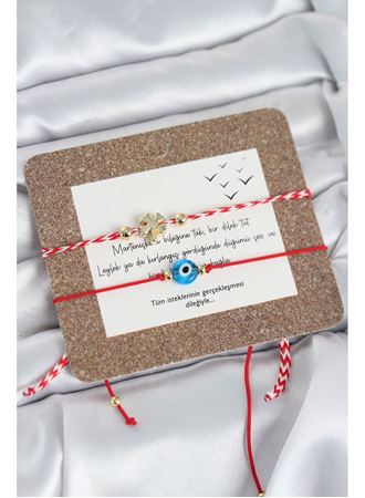 Marteniçka Bileklik 2'li Yonca ve Nazarlı Model