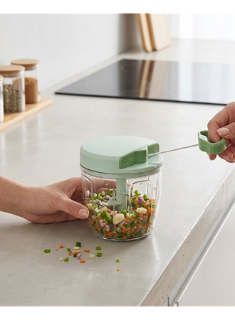 İpli Manuel Sebze Doğrayıcı 5 Bıçaklı Pratik Mutfak Rondosu