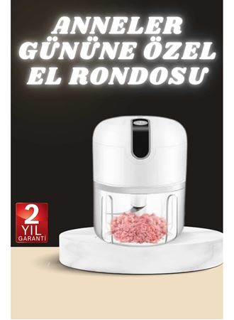 Anneler Gününe Özel Hediye El Rondosu Doğrayıcı Şarjlı Taşınabilir