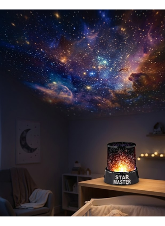 Tavana Yıldız Yansıtan Projeksiyon Gece Lambası USB Çalışan