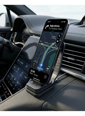Araç Konsol Telefon Tutucu 360° Döner Katlanabilir Stand