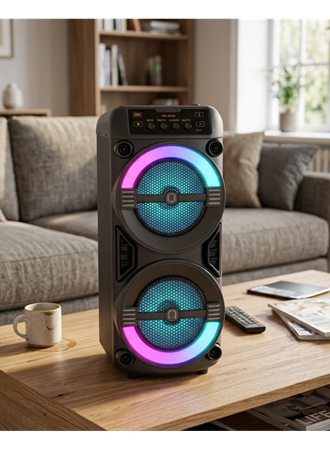 Taşınabilir Bluetooth Hoparlör RGB Işık Efektli Stereo Ses