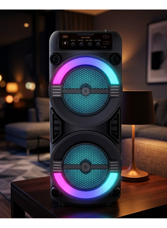 RGB Işıklı Bluetooth Hoparlör Kablosuz Taşınabilir Stereo Speaker