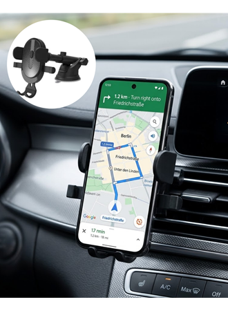 Araç Havalandırma Telefon Tutucu 360 Derece Döner Otomatik Kilitli Stand