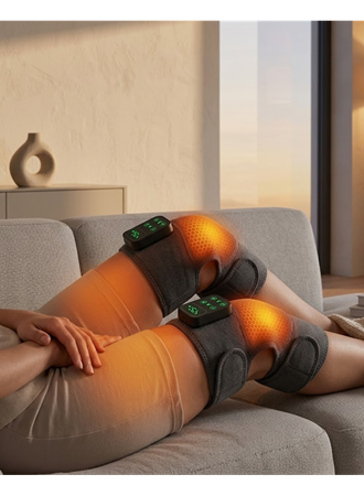 Isıtmalı Diz Omuz Dirsek Masaj Dizlik Seti Titreşimli Masaj Aleti 2 Adet
