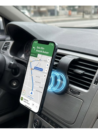 Araç İçi Manyetik Telefon Tutucu Alüminyum Gövdeli Navigasyon Standı