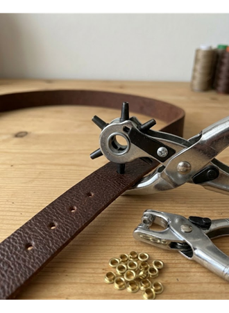 Deri Delme Aparatı 2li Kemer Çanta Ayakkabı Delme Pensesi Seti