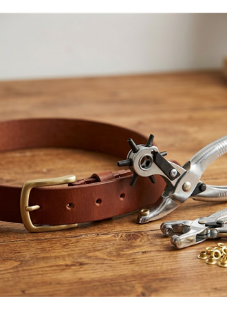 Kemer Delme Aparatı 2li Set Deri Kemer Çanta Ayakkabı Delme Pensesi