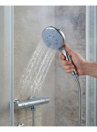 Spiral Hortumlu 4 Kademeli El Duşu Seti Duvar Askılı Banyo Duş Başlığı