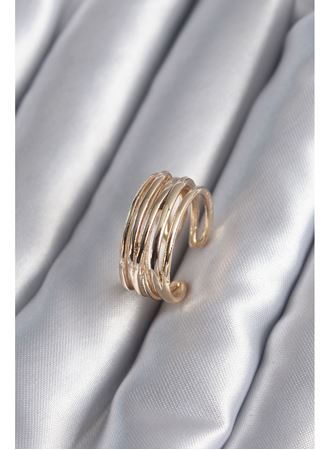 Gold Renk Ayarlanabilir Kadın Yüzük