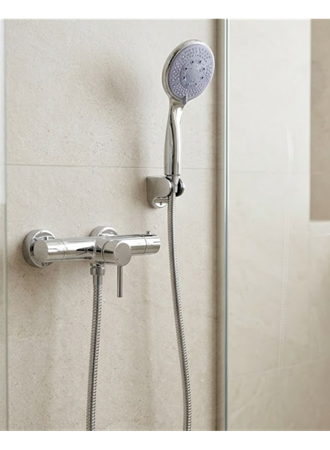 Mavi 4 Fonksiyonlu El Duşu Başlığı Seti Spiral Hortum ve Duş Askısı