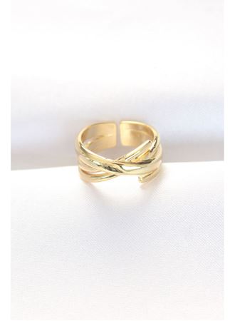 Kalın Gold Renk Ayarlanabilir Yüzük