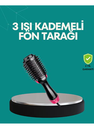 Kurutmalı Saç Şekillendirici Fönlü Fırça 1200 Watt Güç