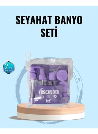 Taşınabilir 5’li Seyahat Banyo Seti Şampuanlık Sprey Krem Kutusu