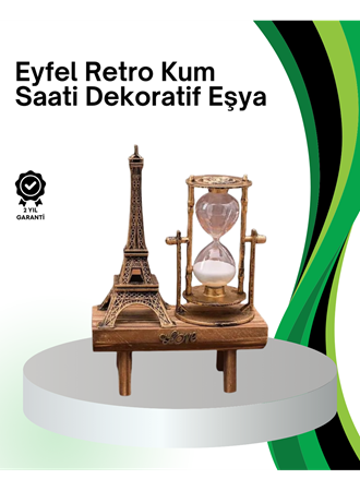 Dekoratif Kum Saati – Ahşap Malzeme, Hediyelik Masa Aksesuarı