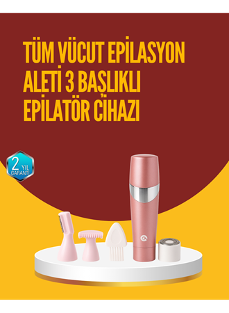 Acısız ve Hassas Tüy Temizleme Cihazı – 3 Başlıklı