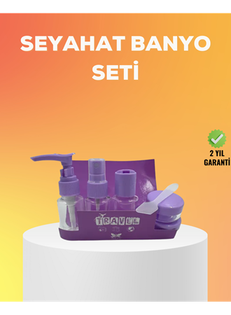 Seyahat Bakım Seti 5 Parça Sızdırmaz Şeffaf Kapaklı 30ml