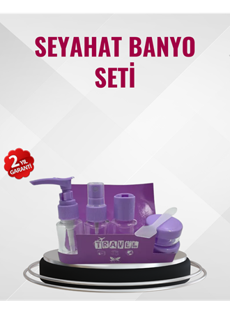 Seyahat Boy Banyo Seti 5’li Mini Şişe ve Krem Kutusu Çantalı