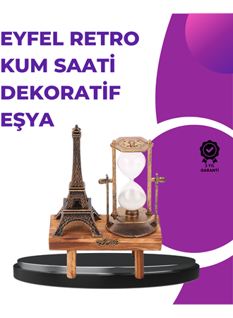 Ev, Ofis ve Kafeler İçin Retro Ahşap Kum Saati Dekorasyonu