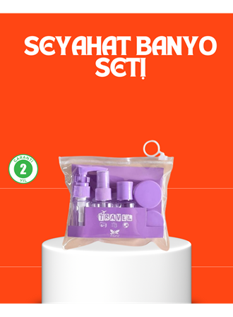 5 Parça Seyahat Kişisel Bakım Seti Şişe Sprey Krem Kutulu