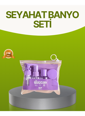 Seyahat Banyo Seti 5 Parça Şeffaf Taşıma Çantalı 30 ml