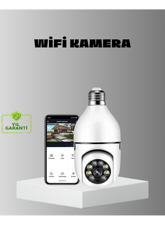 Akıllı Duy Kamera Gece Görüşlü ve Hareket Algılama Sensörlü