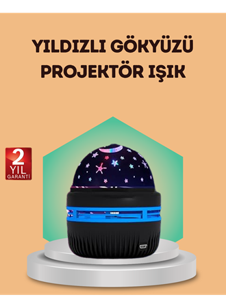 USB Galaxy Projektör Lamba – Romantik Atmosfer, Çocuk Odası, Parti ve Düğün Işığı