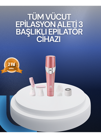 Yüz ve Vücut Tüy Temizleme Makinesi 3 Farklı Başlıklı