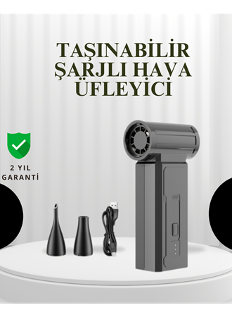 Taşınabilir Şarjlı Güçlü Hava Üfleme Aleti Çok Yönlü Kullanım