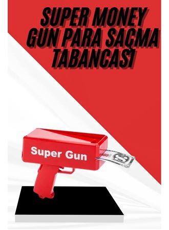 Para Dolar Atma Makinası Super Money Gun Para Saçma Fırlatma Tabancası
