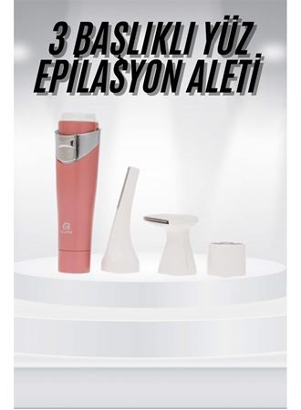 3 Başlıklı Yüz Kaş Epilasyon Aleti Değiştirilebilir Başlık Hassas Ciltlere Uygun