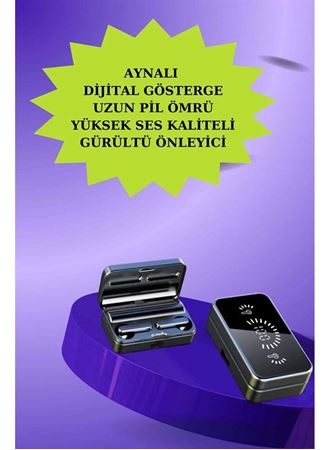 Powerbank Bluetooth Kulaklık Ve Yeni Model Akıllı Saat Seti ANC Özelliği Dokunamatik