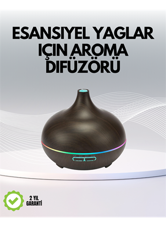 7 Renk Işıklı Ultrasonik Hava Difüzörü – Sessiz ve Güvenli Kullanım
