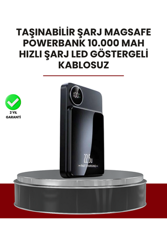 Gerçek Zamanlı Güç Göstergeli Manyetik USB-C Taşınabilir Powerbank