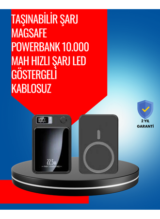 Alüminyum Alaşımlı, 20W PD Hızlı Şarj ve Manyetik Kablosuz Powerbank