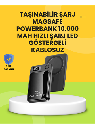 Manyetik ve Hızlı Kablosuz Şarj Güç Bankası Powerbank